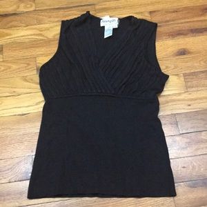 Black sleeveless top
